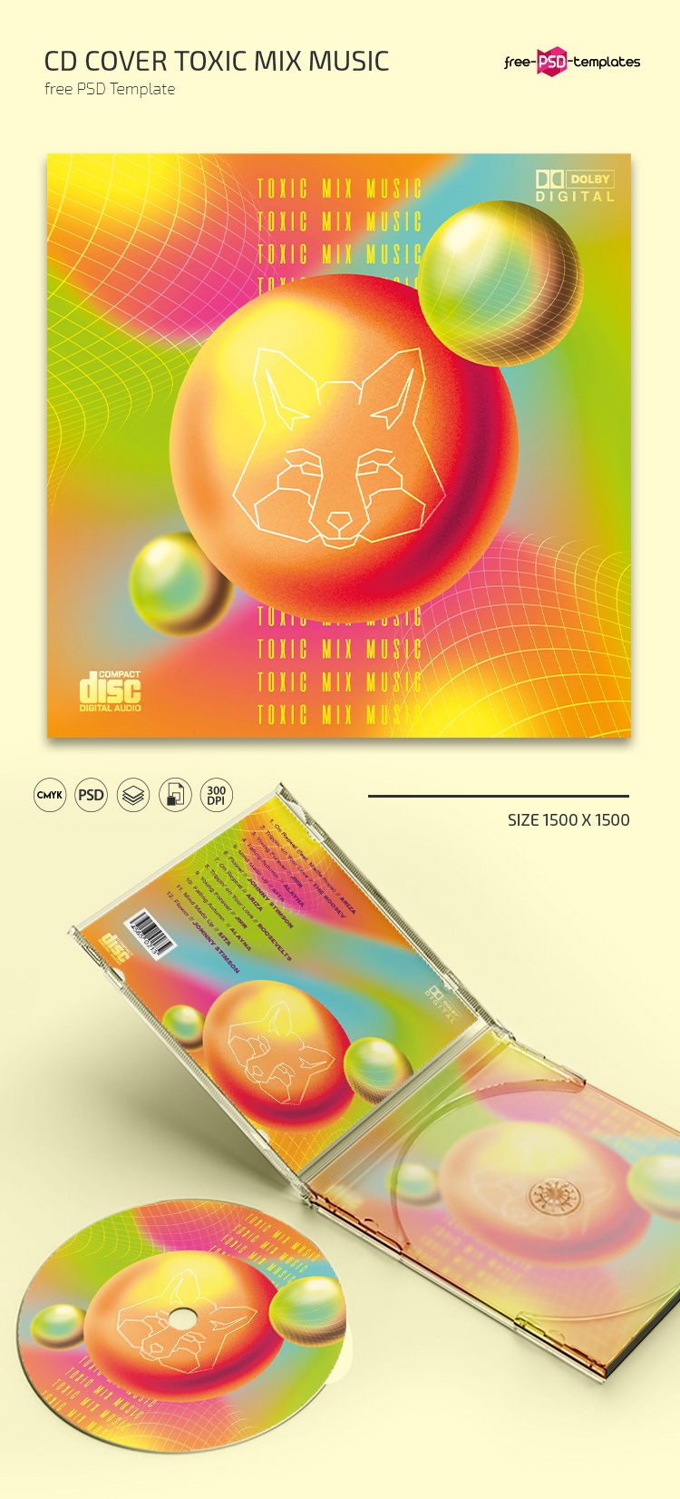 seksuel træt af kant Free CD Cover Toxic Mix Music PSD Template – Free PSD Templates