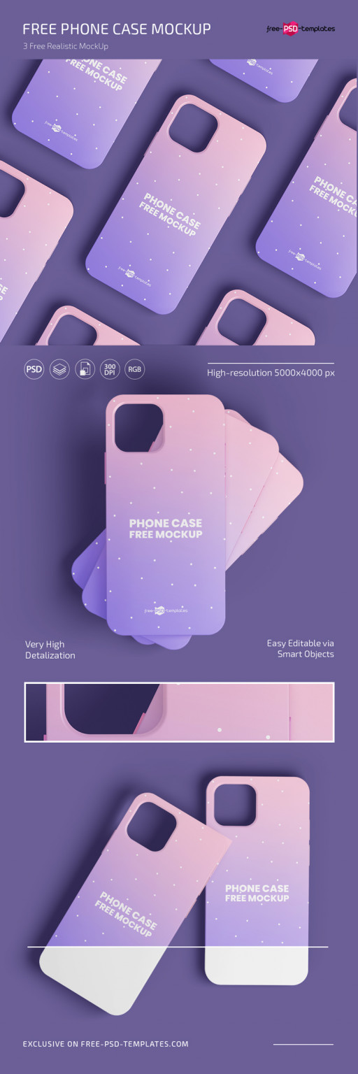 Free Phone Case Mockup – Free PSD Templates