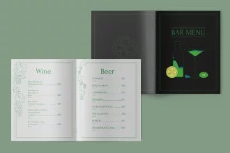 Free Bar Restaurant Menu PSD Template