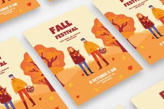 Free Fall Festival Flyer PSD Template