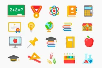 Free Education Icon Set (PSD, AI, EPS, PNG)