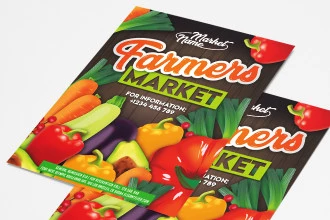 Free Farmers Market Flyer PSD Template