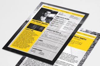 Free Resume and Cover Letter PSD Template