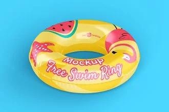 Free Swim Ring Mockup
