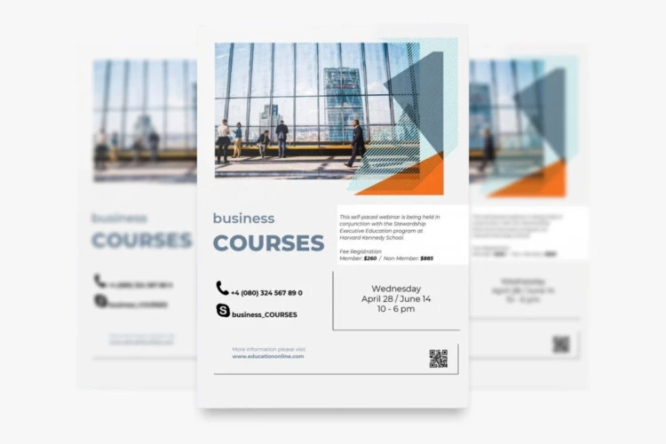 Business Courses Flyer in Google Docs