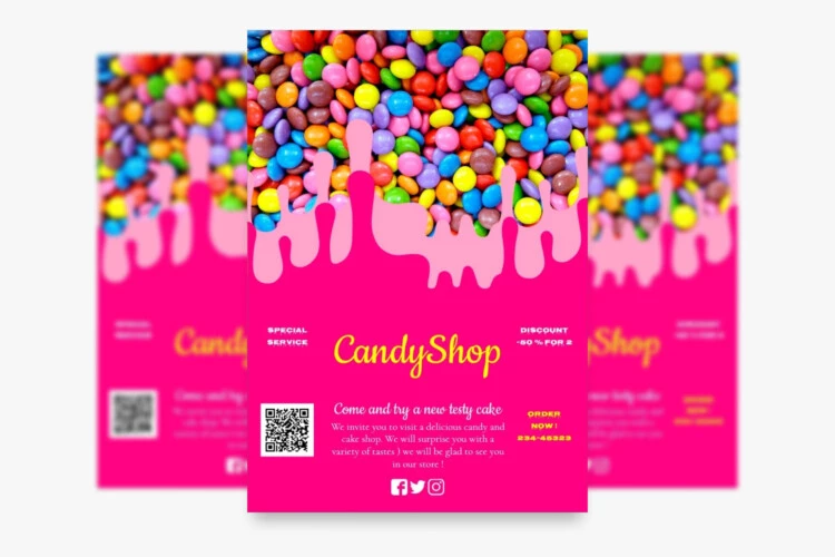 Candy Shop Free Flyer Template