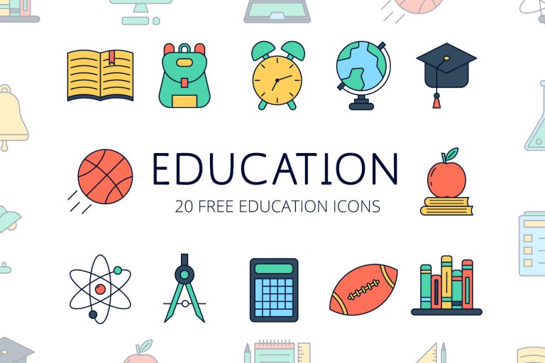 30 Free Education Icon Sets – Free PSD Templates