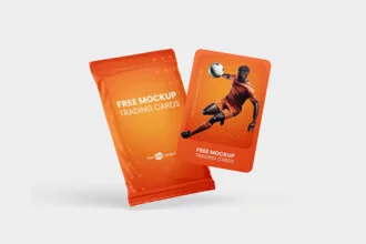 Free Trading Cards Mockup PSD Template