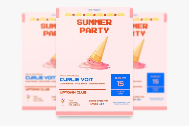 Summer Party Free Flyer Template