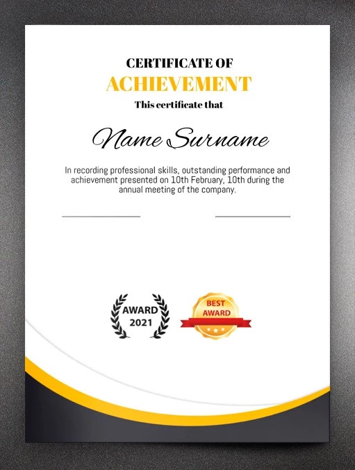 award certificate design inspiration