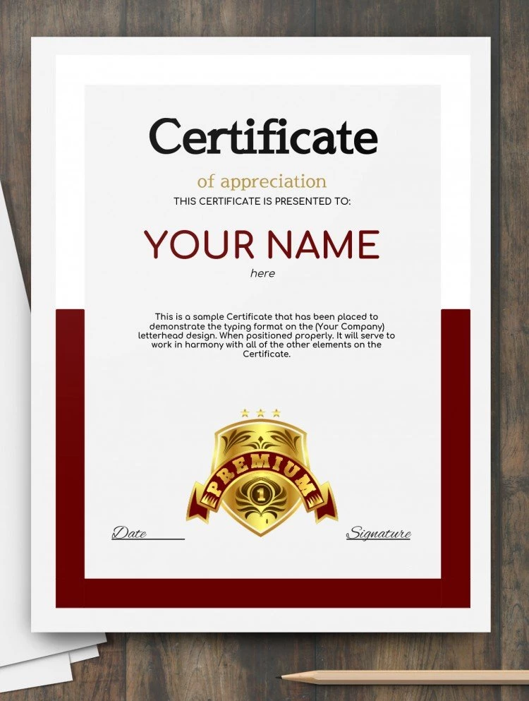 Stock Certificate Free Google Docs Template 