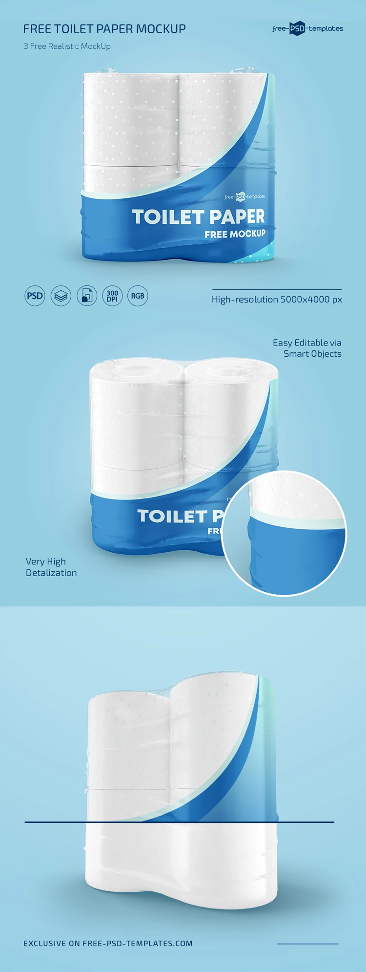 Free Toilet Paper Mockup