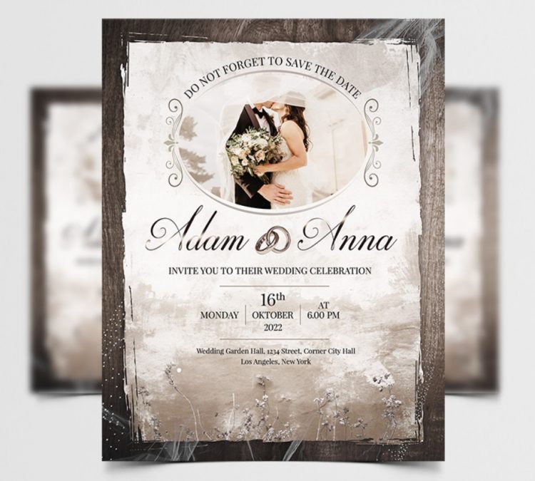 30+Best Free Wedding Invitation Templates in PSD Free PSD Templates