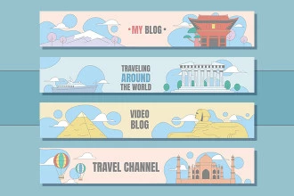 Free Travel Channel Youtube Banners Set