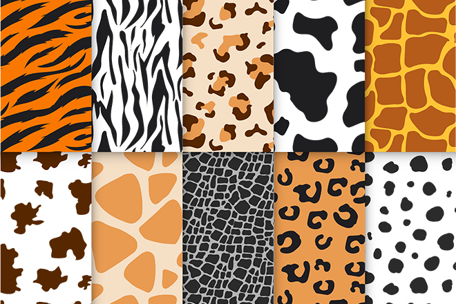 Free Animal Skin Patterns Set – Free PSD Templates