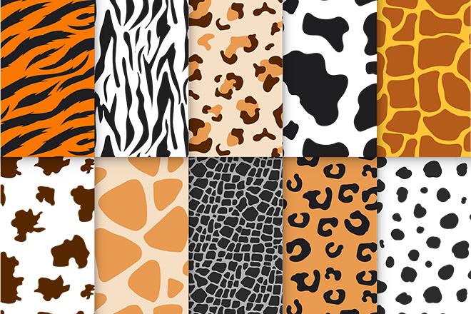 Free Animal Skin Patterns Set Free PSD Templates