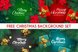 Free Christmas Background Set