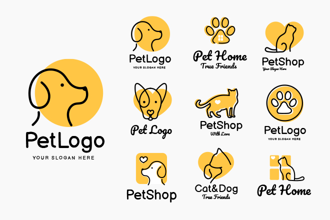 dog shopping with your logo