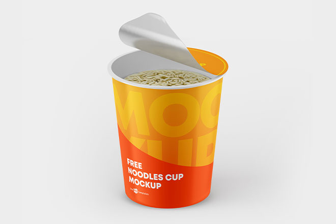 Free Noodles Cup Mockup Free PSD Templates
