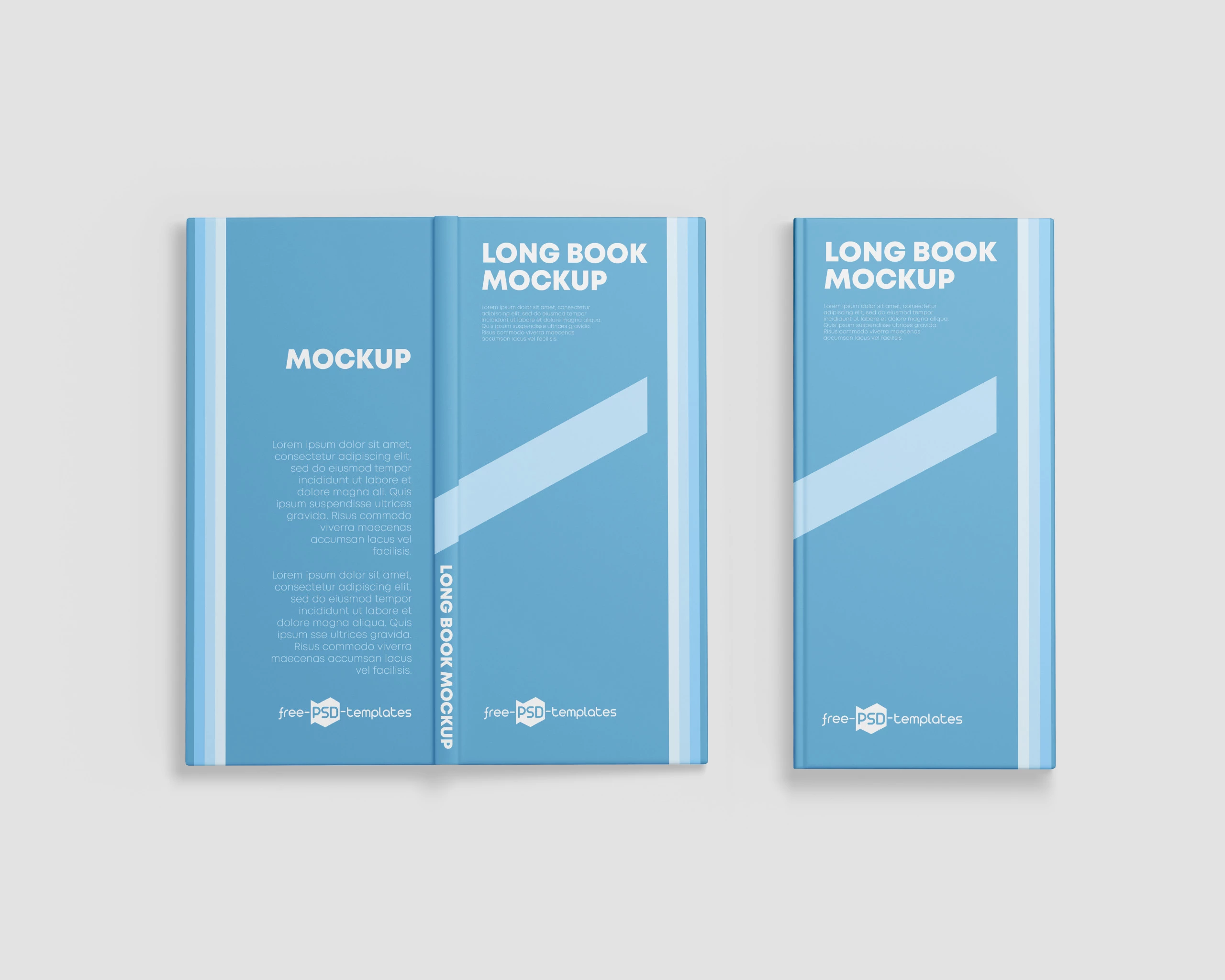 Two Vertical Hardcover Book Mockup (5,25x8 in)