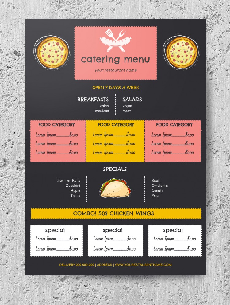 40 Free Google Docs Restaurant Templates Free PSD Templates