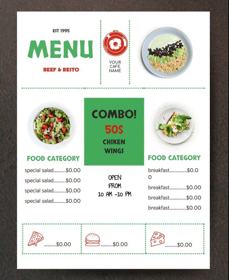 40 Free Google Docs Restaurant Templates Free PSD Templates