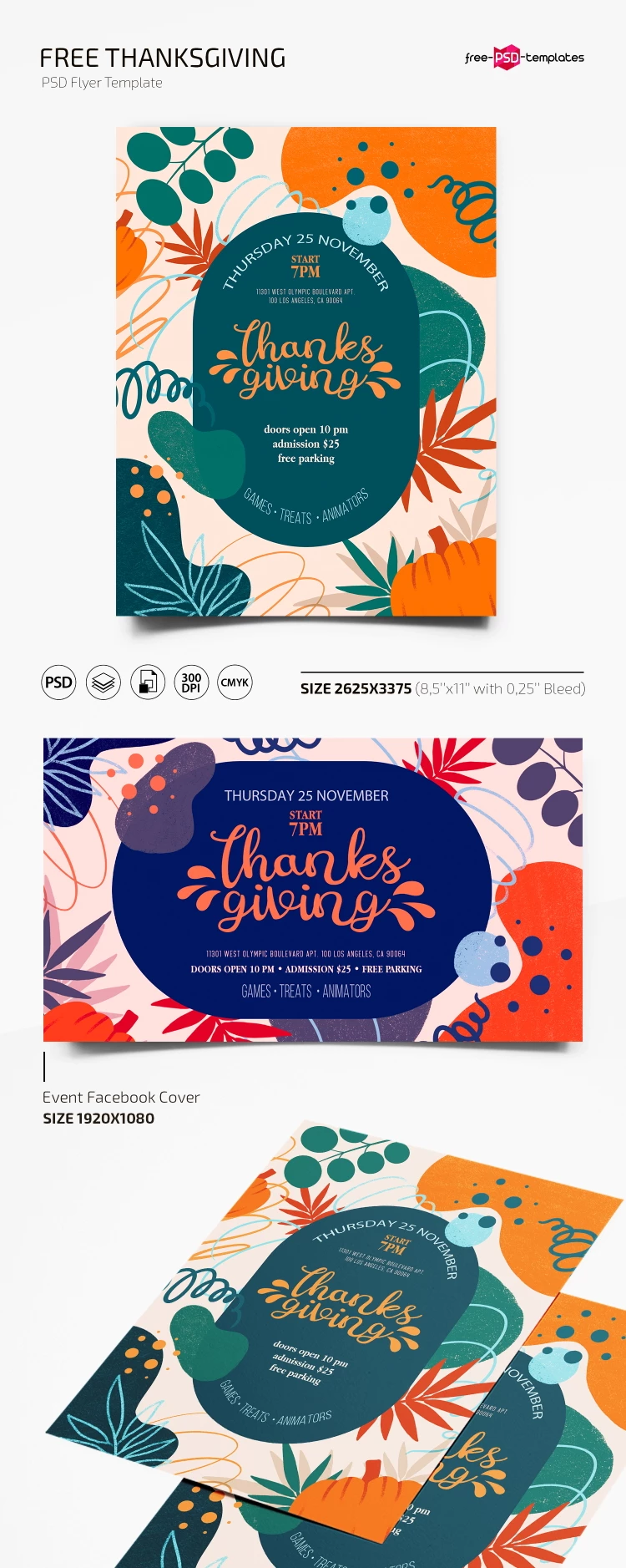 Free Thanksgiving Flyer PSD Template