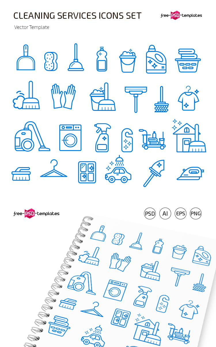 Pv Free Cleaning Services Icons