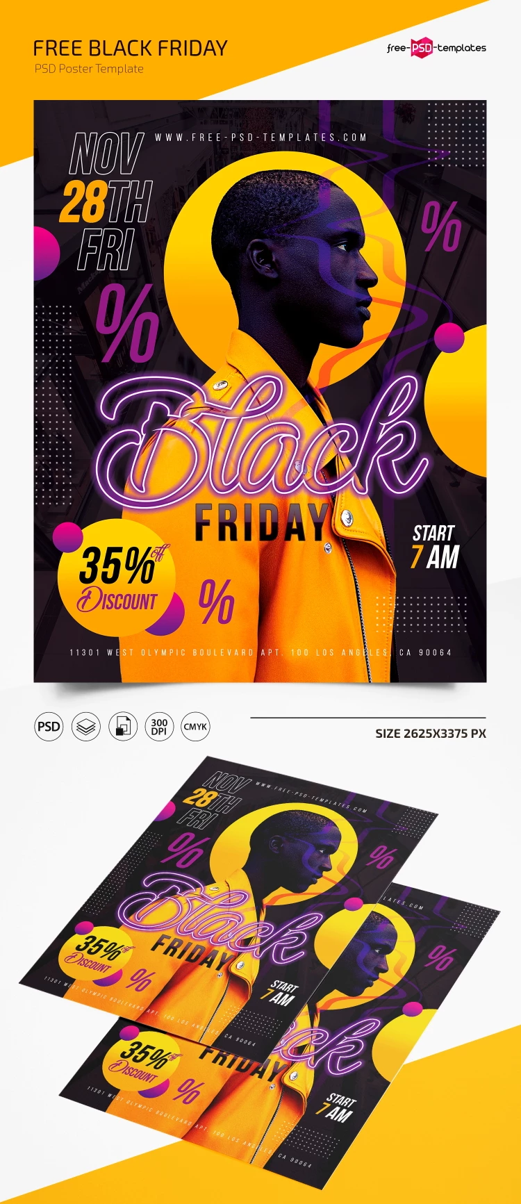 Free Black Friday Poster PSD Template