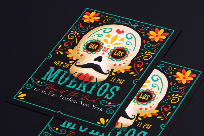 Free Dia De Los Muertos Flyer Template – Free PSD Templates