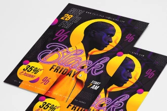 Free Black Friday Poster PSD Template