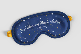 Free Sleeping Mask Mockup Set Free Sleeping Mask Mockup Set