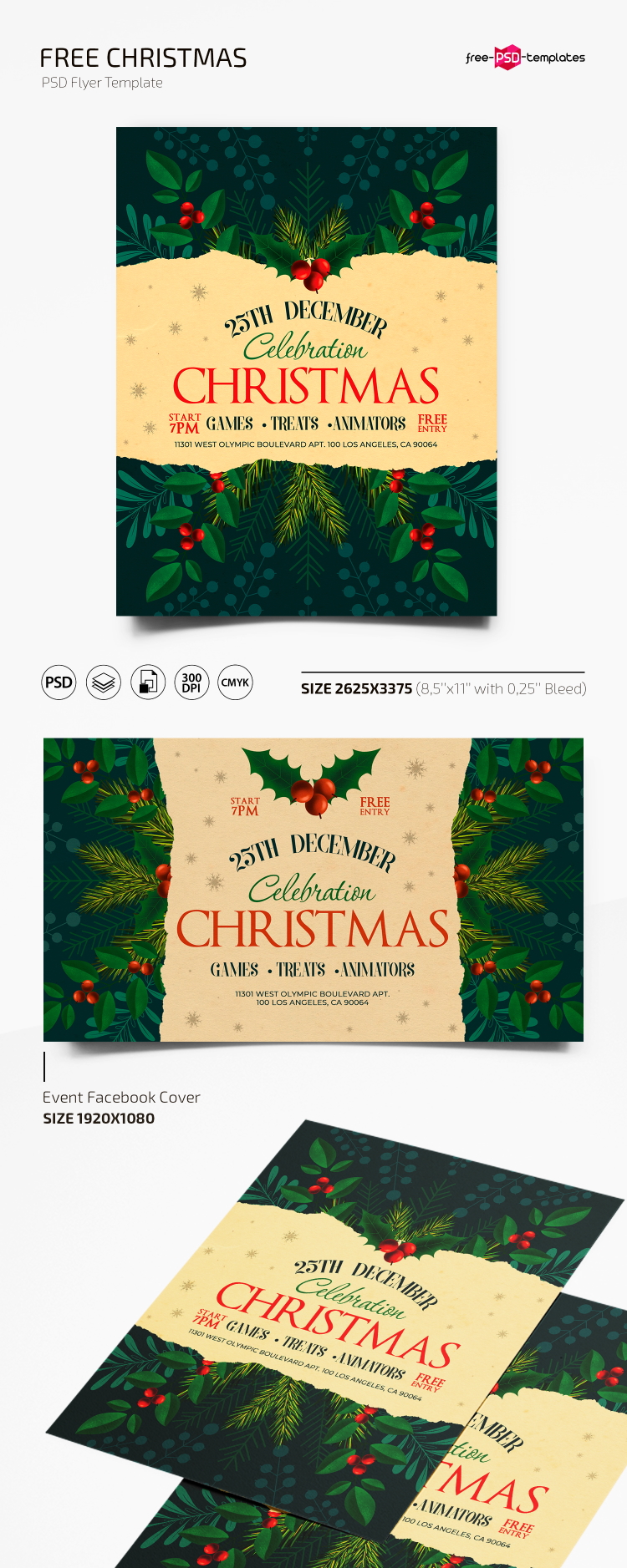 Free Christmas Flyer Psd Template Free Psd Templates