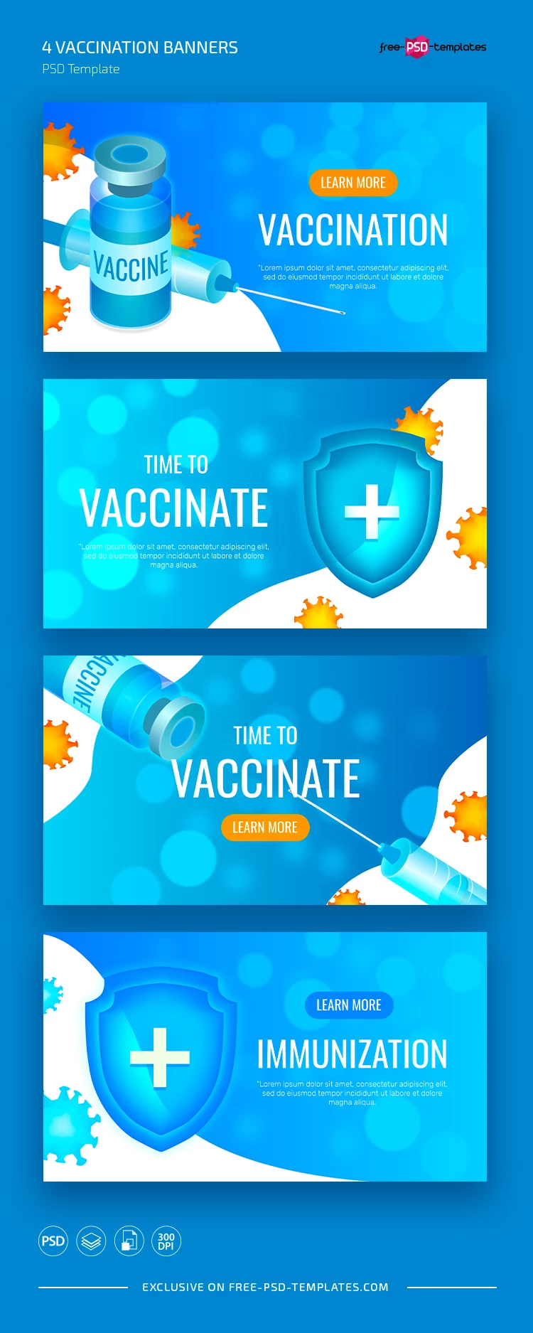 Free Vaccination Banner Set