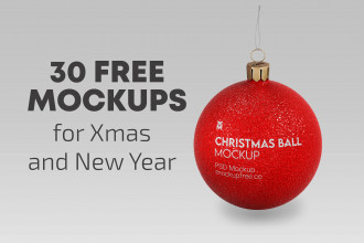 30 Free Mockups for Christmas and New Year