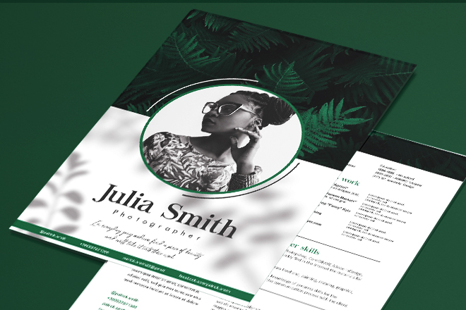 Free Photographer Resume PSD Template Free PSD Templates   Small Preview Resume 