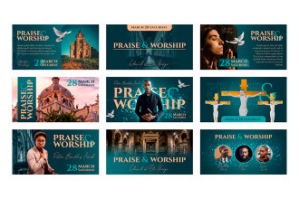 Free Church Event Facebook Banner Set in PSD