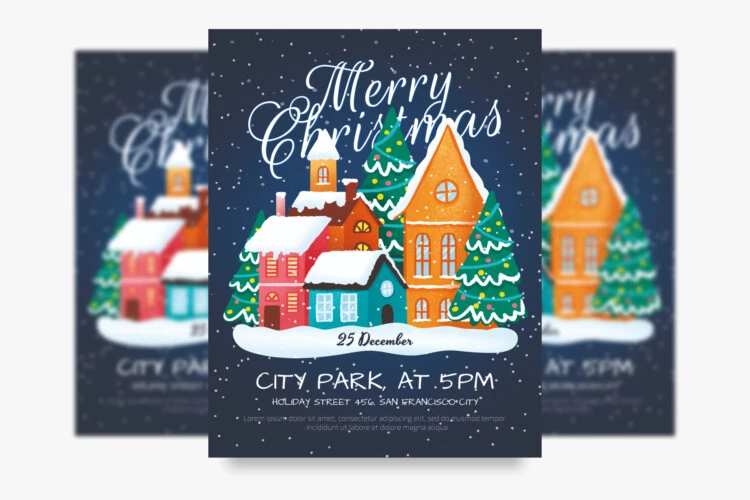 Free Cute Christmas Flyer Template