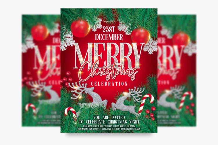 Free Red & Green Flyer Template