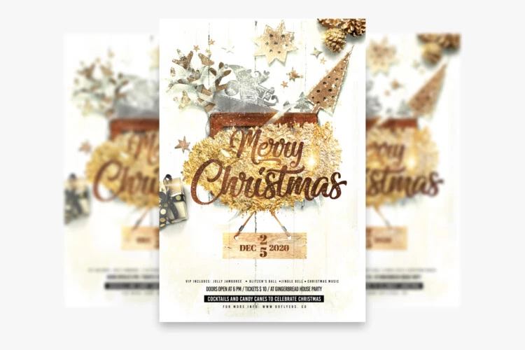 Magical Christmas Event Free Flyer Template