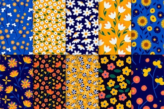 Free Botanical Pattern Set