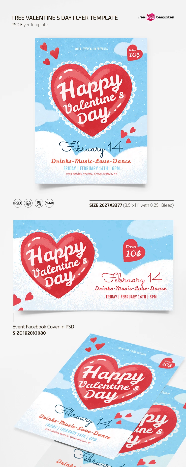 Free Valentine’s Day Flyer Template