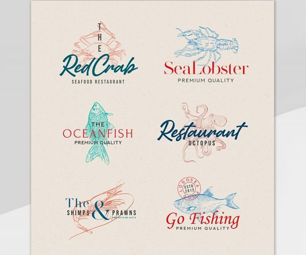 Seafood – Free EPS + PSD Logo Template
