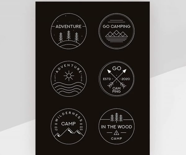 Camping Set – Free EPS + PSD Logo Template