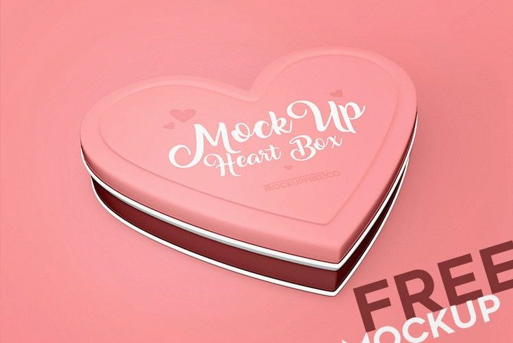 Heart Box – Free PSD Mockup