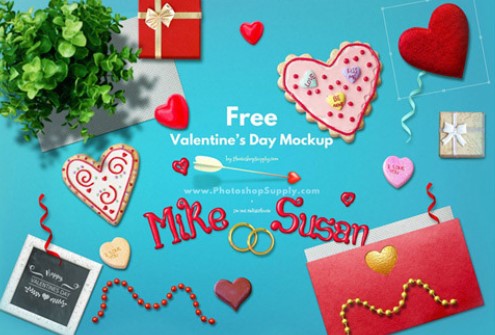 Valentines Day Freebie PSD
