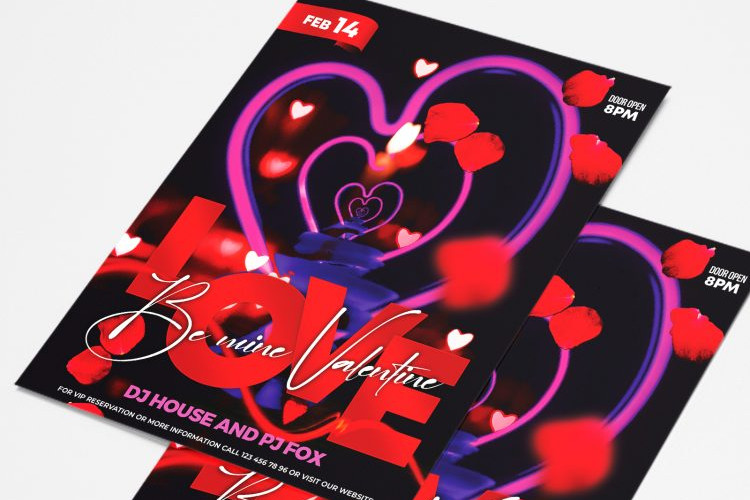 Valentine’s Day Free Flyer PSD Template