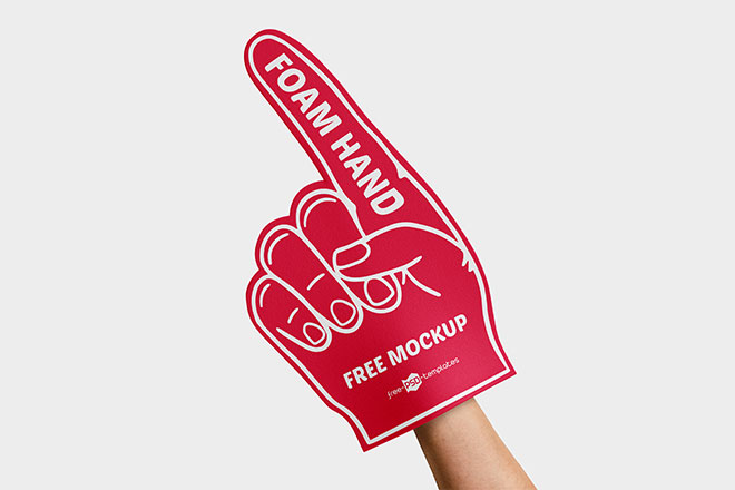 Free Foam Hand Mockup Set – Free PSD Templates