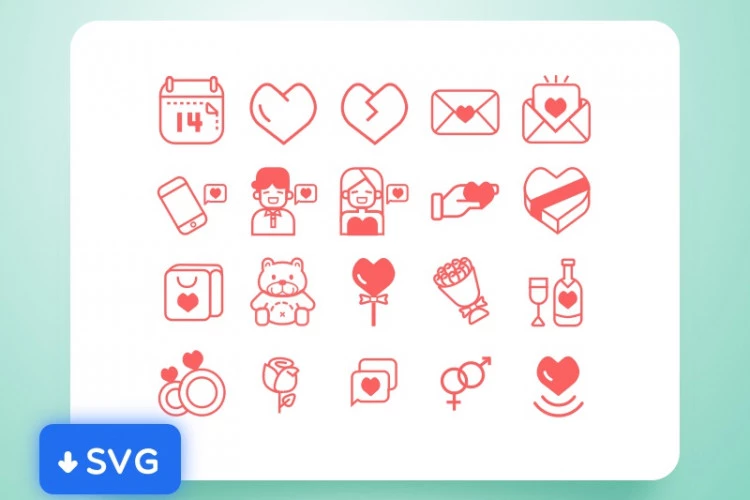 Valentine Day Icons