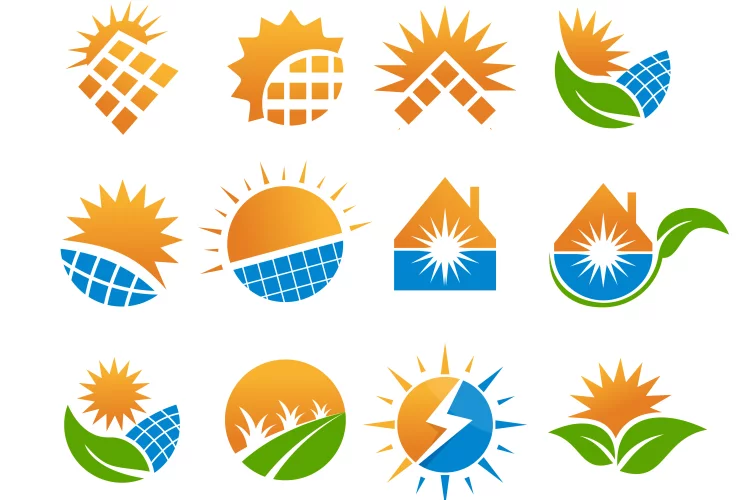 Free Solar Energy Logo Set